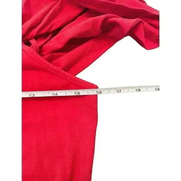 Rebecca Minkoff Red Cold Shoulder Ruffle Midi Dress Size Small - Picture 8 of 10